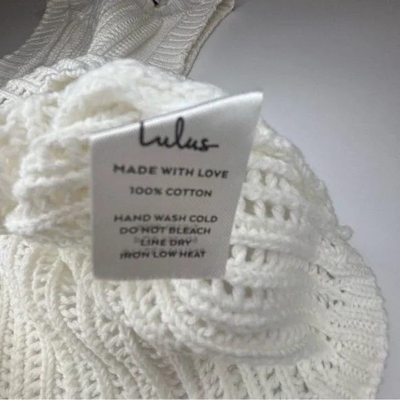 Lulus Born a Babe White Loose Knit Cropped Sweater Tank - Picture 4 of 5